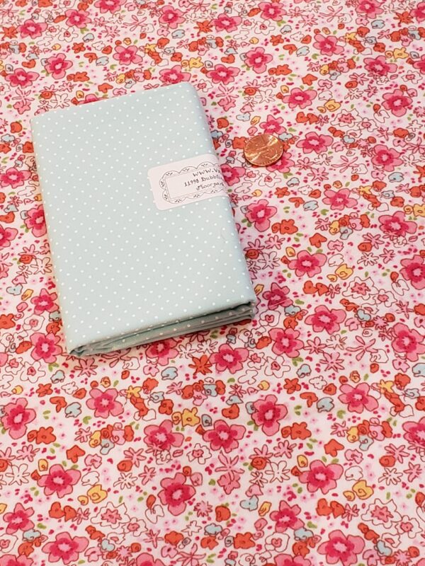 Summer Meadow Flannel-Accent - Aqua with White Pindots Gingham Fat Quarter