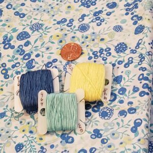Seafoam, Blue, and Yellow Lawn - Accent - Coton a Broder Thread Set