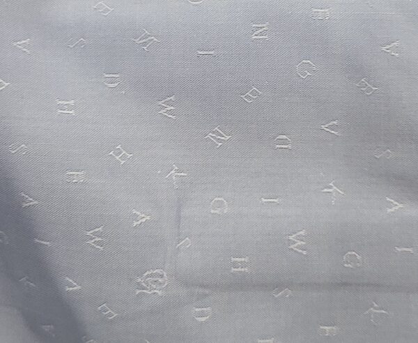 Silky Italian Cotton with Embossed Alphabet - as seen in Classic Sewing ...