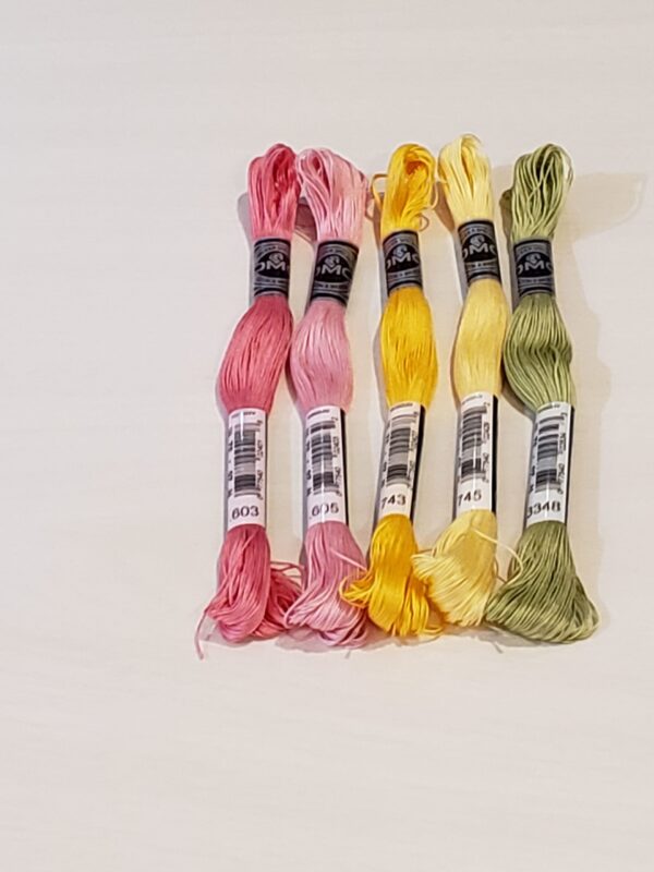 Pink and Yellow with Bees - Coton a Broder Thread