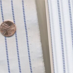 White with  Blue Dots or Stripes