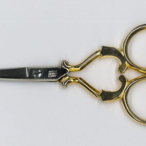 Solingen 3.5" Gold Plated Heart Embroidery Scissor - Made in Germany