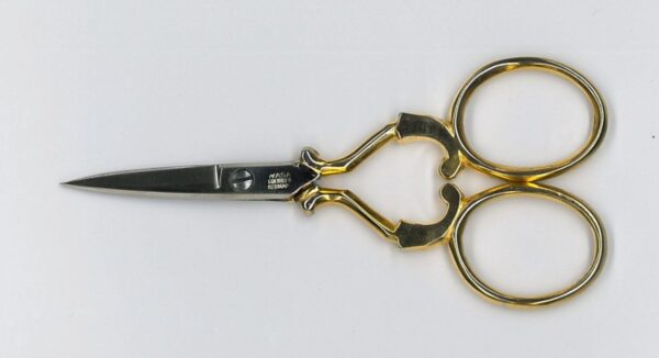 Solingen 3.5" Gold Plated Heart Embroidery Scissor - Made in Germany