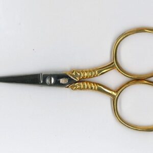 Solingen 3.5" Gold Plated Scroll Embroidery Scissor - Made in Germany